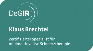Logo: DeGIR Zertifizierter Spezialist für minimal-invasive Schmerztherapie, Klaus Brechtel