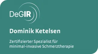 Logo: DeGIR Zertifizierter Spezialist für minimal-invasive Schmerztherapie, Dominik Ketelsen